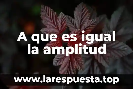 A que es igual el nodo 6 A que es igual la amplitud