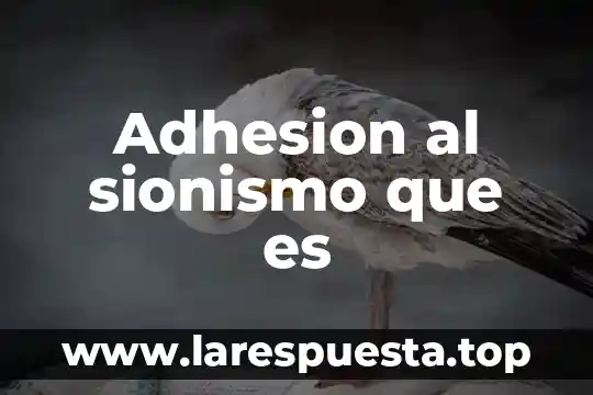 Adhesion al sionismo que es