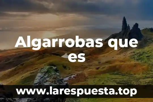 Algarrobas que es