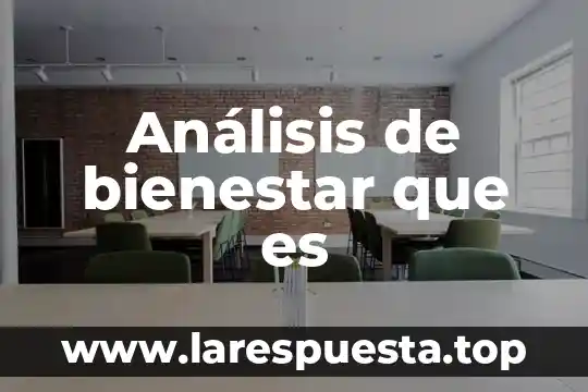 Análisis de bienestar que es