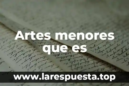 Que es un monologo artes 7 Artes menores que es