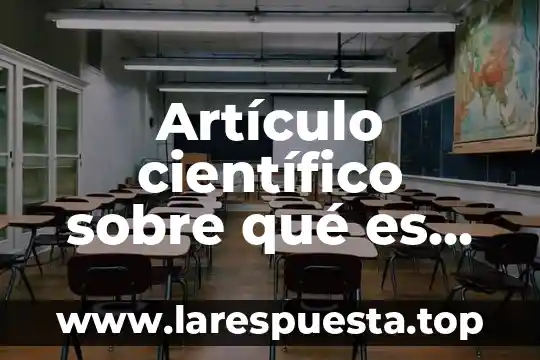 Artículo científico sobre qué es geriatría