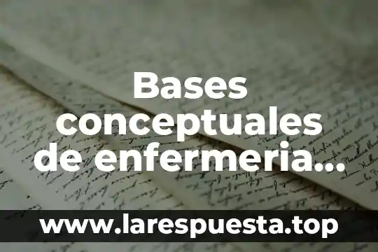 Qué es un activo en bases de datos 6 Bases conceptuales de enfermeria que es ciencia