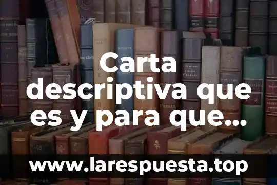 Que es y para que sirve el potencial de accion 5 Carta descriptiva que es y para que sirve
