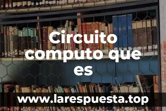 Que es equipo ergonomico de computo 8 Circuito computo que es