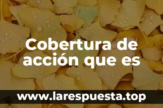 Qué es la cobertura de alumbrado público 7 Cobertura de acción que es