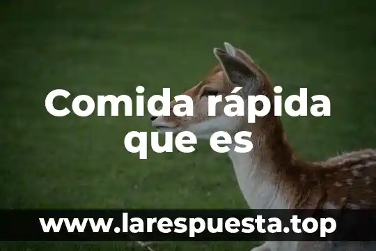 Que es evaluacion rapida de planta rpa 8 Comida rápida que es
