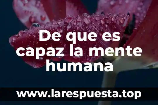 De que es capaz la mente humana