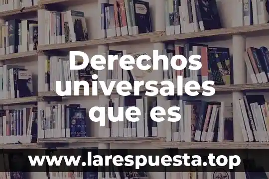 Derechos universales que es