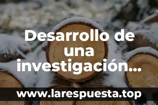 Desarrollo de una investigación que es el tipo de instrumentos