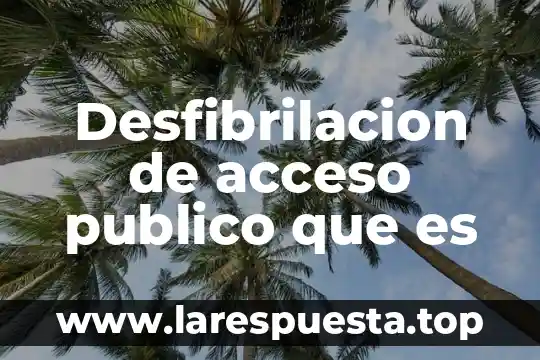 Que es un punto de acceso en informatica 5 Desfibrilacion de acceso publico que es