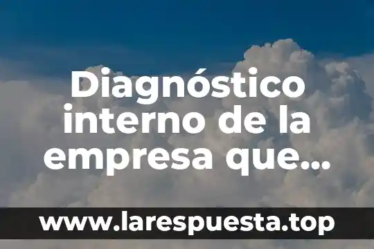 Que es la evaluacion del proceso de diagnostico 8 Diagnóstico interno de la empresa que es