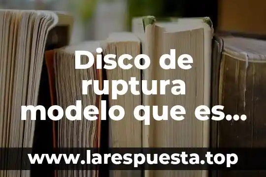 Disco de ruptura modelo que es dcd
