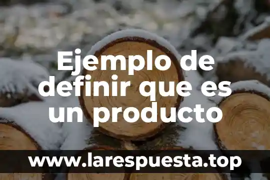 Par que es bueno definir los objetivos de un almacen 3 Ejemplo de definir que es un producto