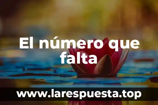 El número que falta