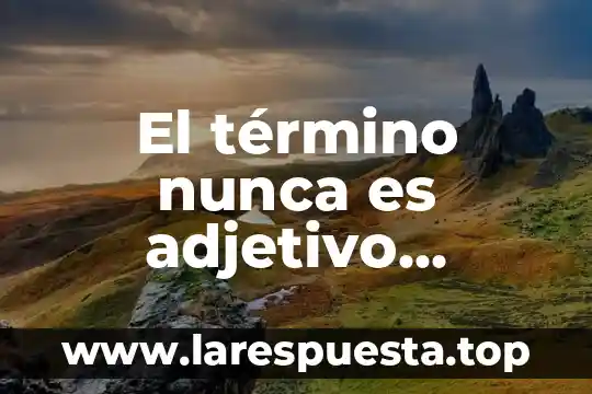 Qué es un acto bueno y un acto malo 3 El término nunca es adjetivo, proposición, conjunción que es