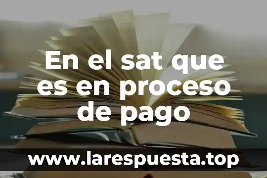 Que es documentos relacionados en sat 3 En el sat que es en proceso de pago