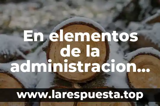 En elementos de la administracion que es la integracion