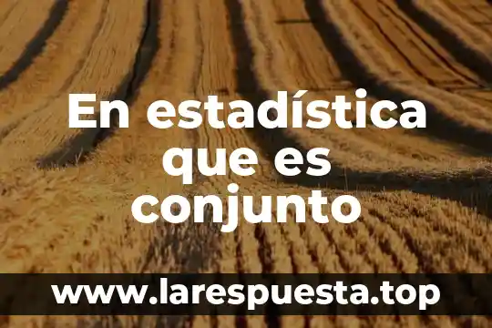 Qué es organismo en nutrición 6 En estadística que es conjunto