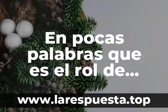 En pocas palabras que es el principio de tipicidad 4 En pocas palabras que es el rol de actividades