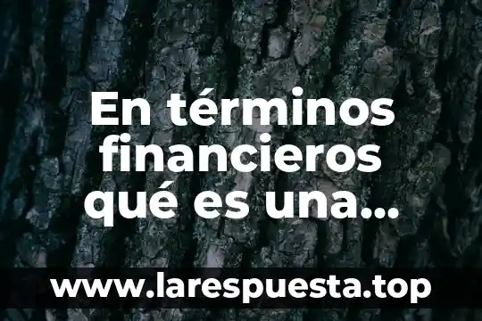 En términos financieros qué es una inflación