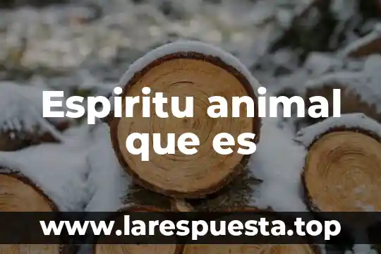 Espiritu animal que es