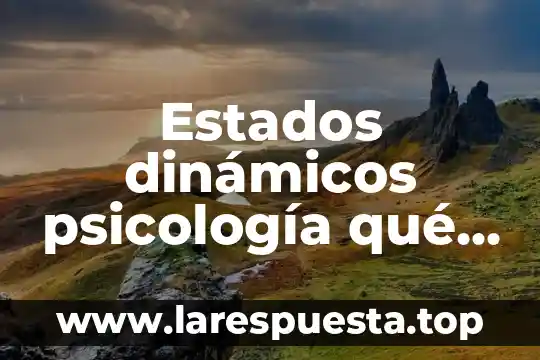 Estados dinámicos psicología qué es