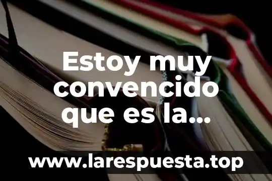 Estoy muy convencido que es la solución el ser intenso