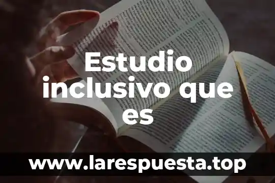 Estudio inclusivo que es