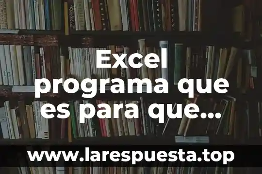 Excel programa que es para que sirve cuantas versiones hay