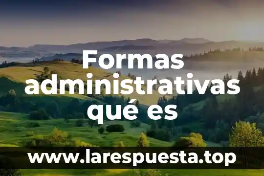 Que es una variable administrativas 5 Formas administrativas qué es