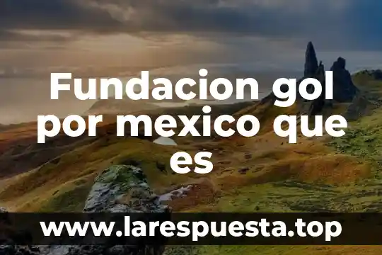 Fundacion gol por mexico que es