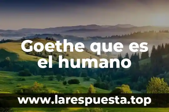 Factor ix humano que es 7 Goethe que es el humano