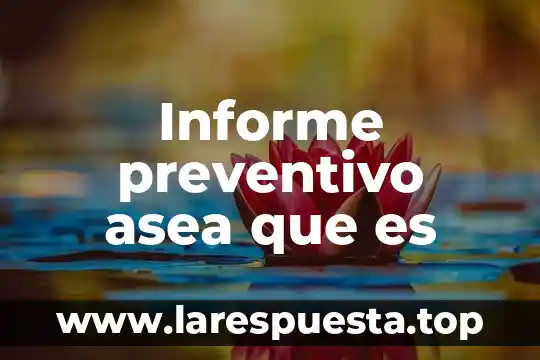 Que es mantenimiento de sistema preventivo y correctivo 3 Informe preventivo asea que es