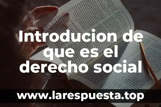Introducion de que es el derecho social