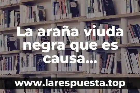 Que es omicron enfermedad 6 La araña viuda negra que es causa enfermedad y cudas
