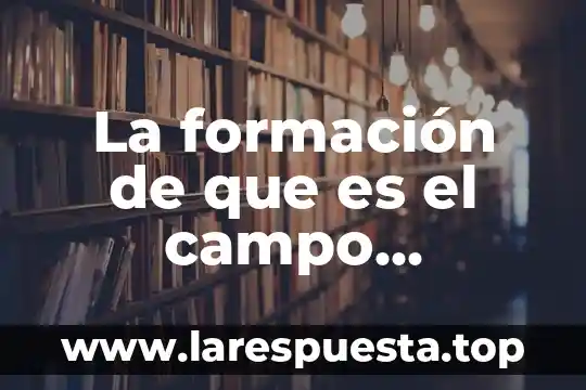 La formación de que es el campo tecnológico