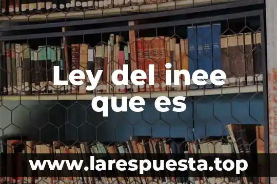 Ley del inee que es