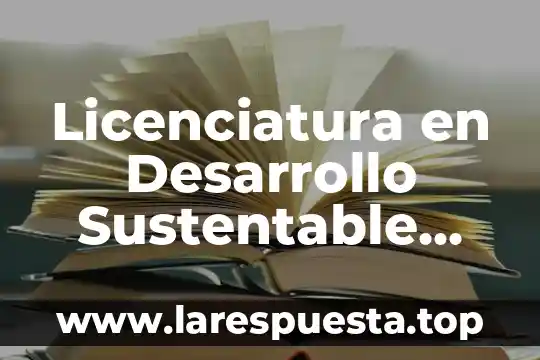 Que es el desarrollo sustentable de una comunidad 6 Licenciatura en Desarrollo Sustentable que es en la UIEM