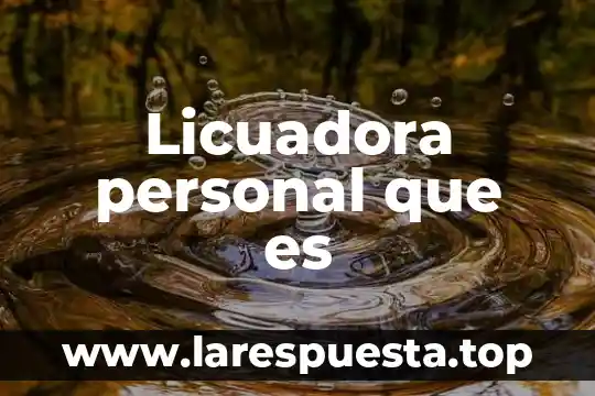 Licuadora personal que es