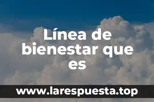 Línea de bienestar que es