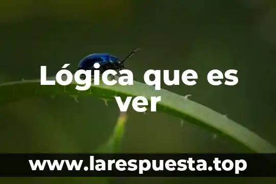 Que es la ordenacion en logica 4 Lógica que es ver