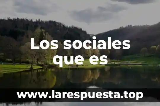 Los sociales que es