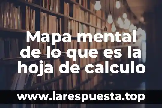 Mapa mental de lo que es la hoja de calculo