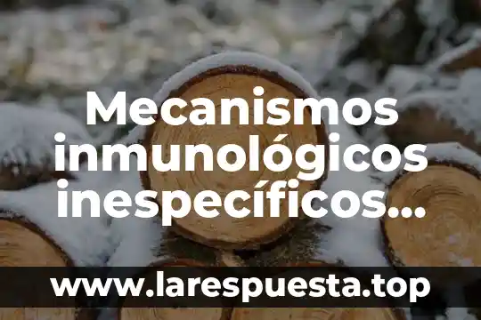Mecanismos de calidad que es 3 Mecanismos inmunológicos inespecíficos que es