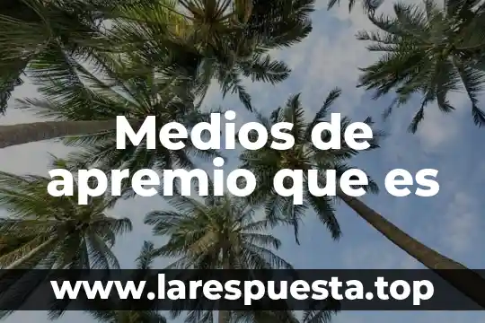 Que es medios de educacion masivos 6 Medios de apremio que es