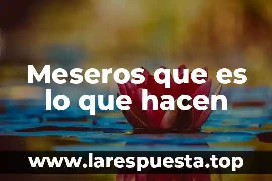 Que es lo que hacen los recepcionistas de un hotel 8 Meseros que es lo que hacen