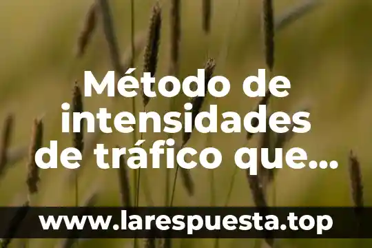 Método de intensidades de tráfico que es