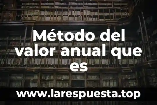 Que es el plan anual del trabajo 7 Método del valor anual que es
