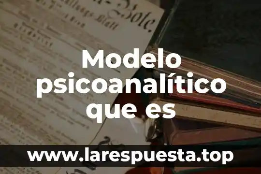 Que es modelo estacionario 8 Modelo psicoanalítico que es